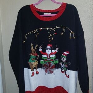 It's Our Time Black and Red Holiday Sweater